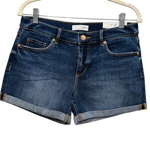 Loft Denim Mid-rise Cuffed Shorts, NWT, 27/4 Med Wash, 27/4